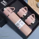 Steel Vacuum Flask Set with 2 Cups Flask Combo Keeps Liquid Tea Coffee Cold Hot Bottle 500ml